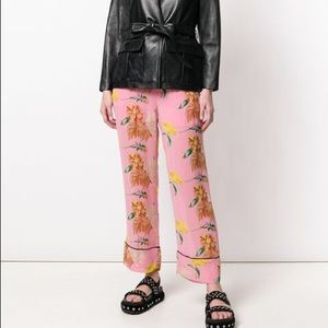 Ganni Floral Embroidered Trousers
